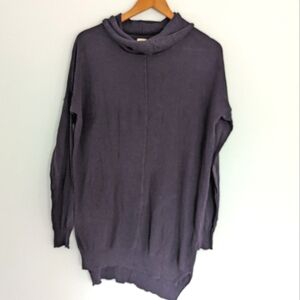 Wilfred Aritzia Silk Cotton Cashmere Oversized Tunic Sweater Purple Medi…